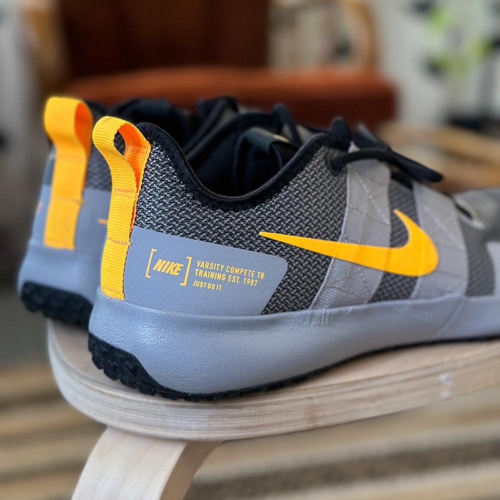 Nike Men's Training Sneakers|  Atmosphere Grey+Yellow